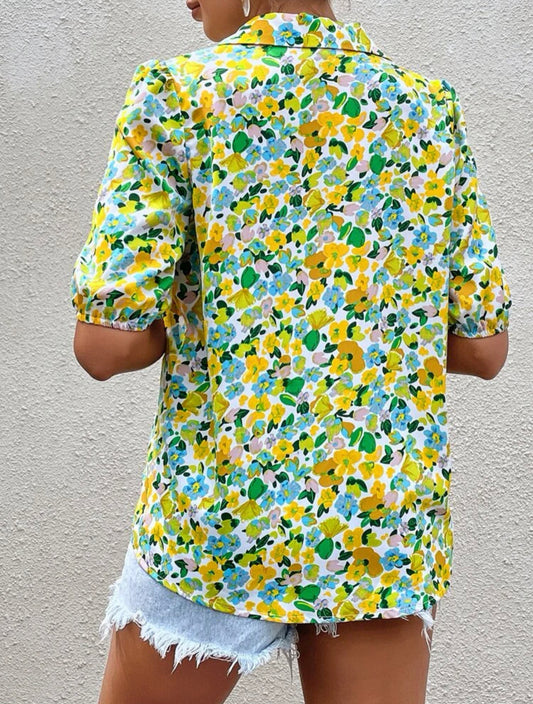 Camisa con Estampado Floral